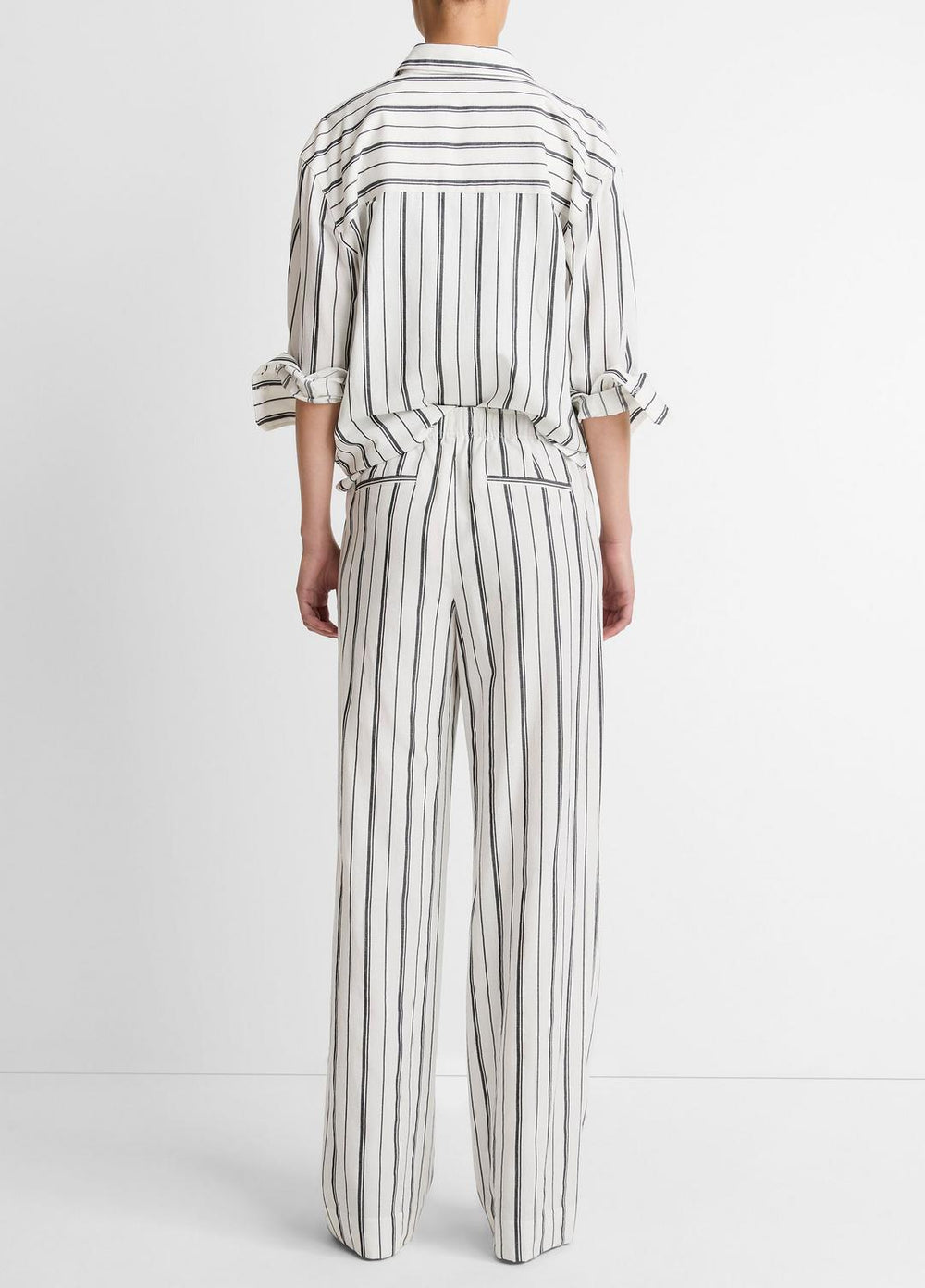 Resort Stripe Pull-On Pant in Wide Leg | VINCE Women