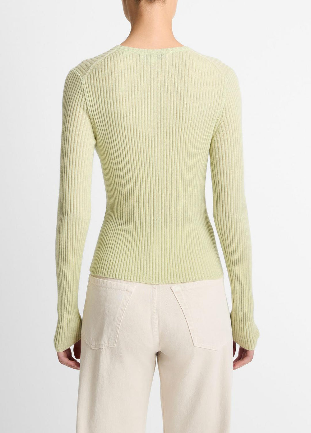 Ribbed Cashmere-Silk Cardigan in Cardigans | VINCE Women
