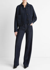 Double-Face Cropped Jacket in Jackets | VINCE Women