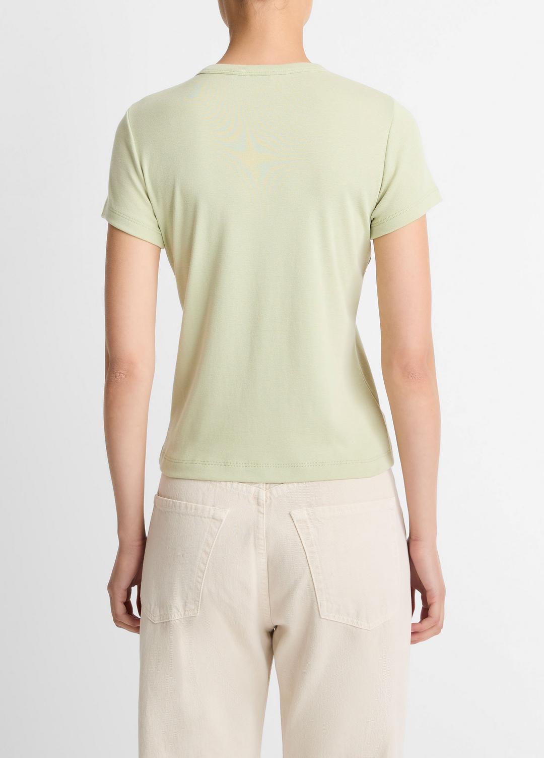 Pima Cotton-Blend '90s Shrunken T-Shirt in Short Sleeve | VINCE Women