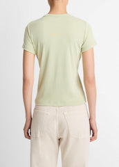 Pima Cotton-Blend '90s Shrunken T-Shirt in Short Sleeve | VINCE Women