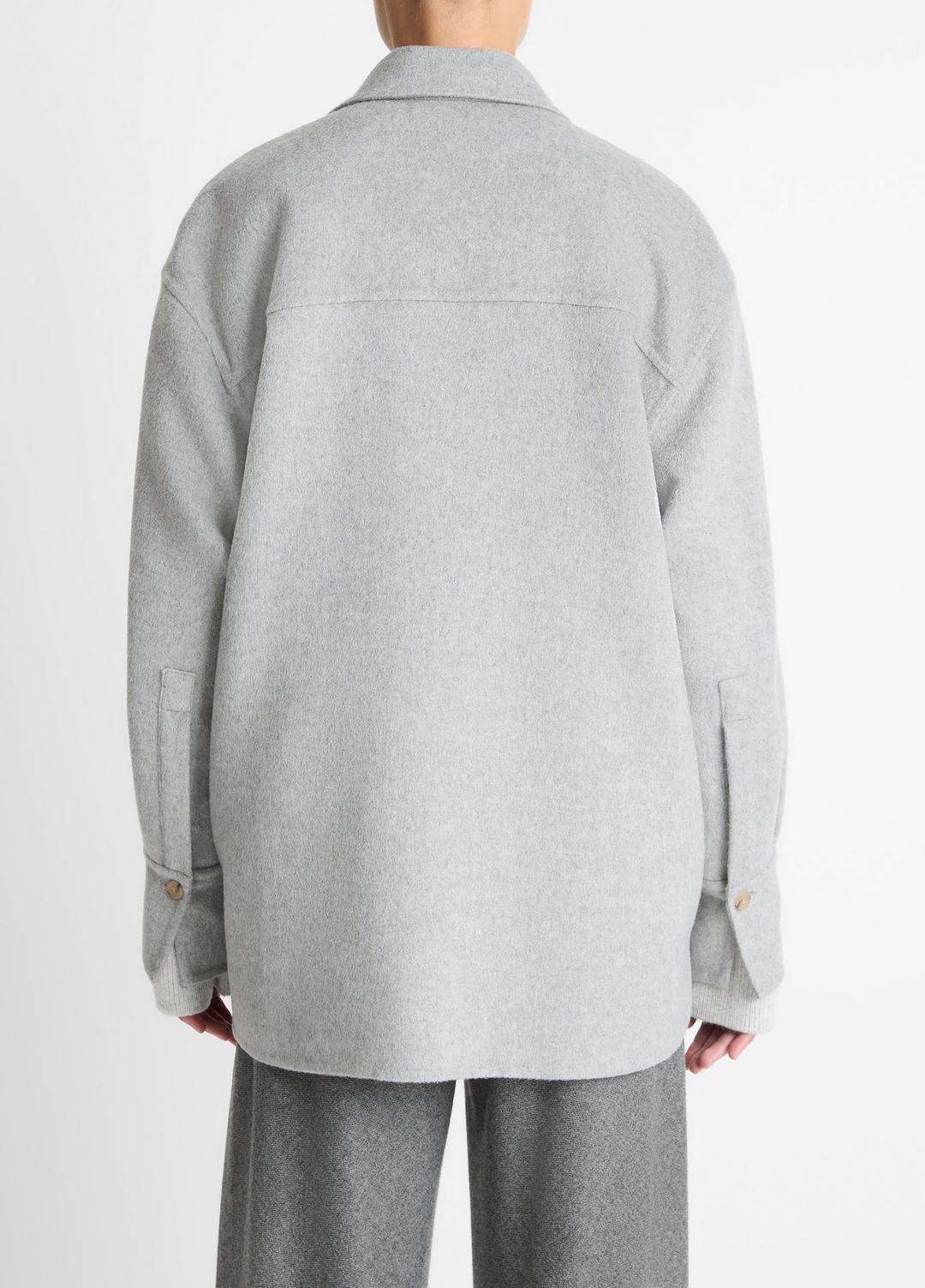 Double-Face Wool & Cashmere-Blend Shirt Jacket in Jackets | VINCE Women