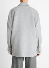 Double-Face Wool & Cashmere-Blend Shirt Jacket in Jackets | VINCE Women
