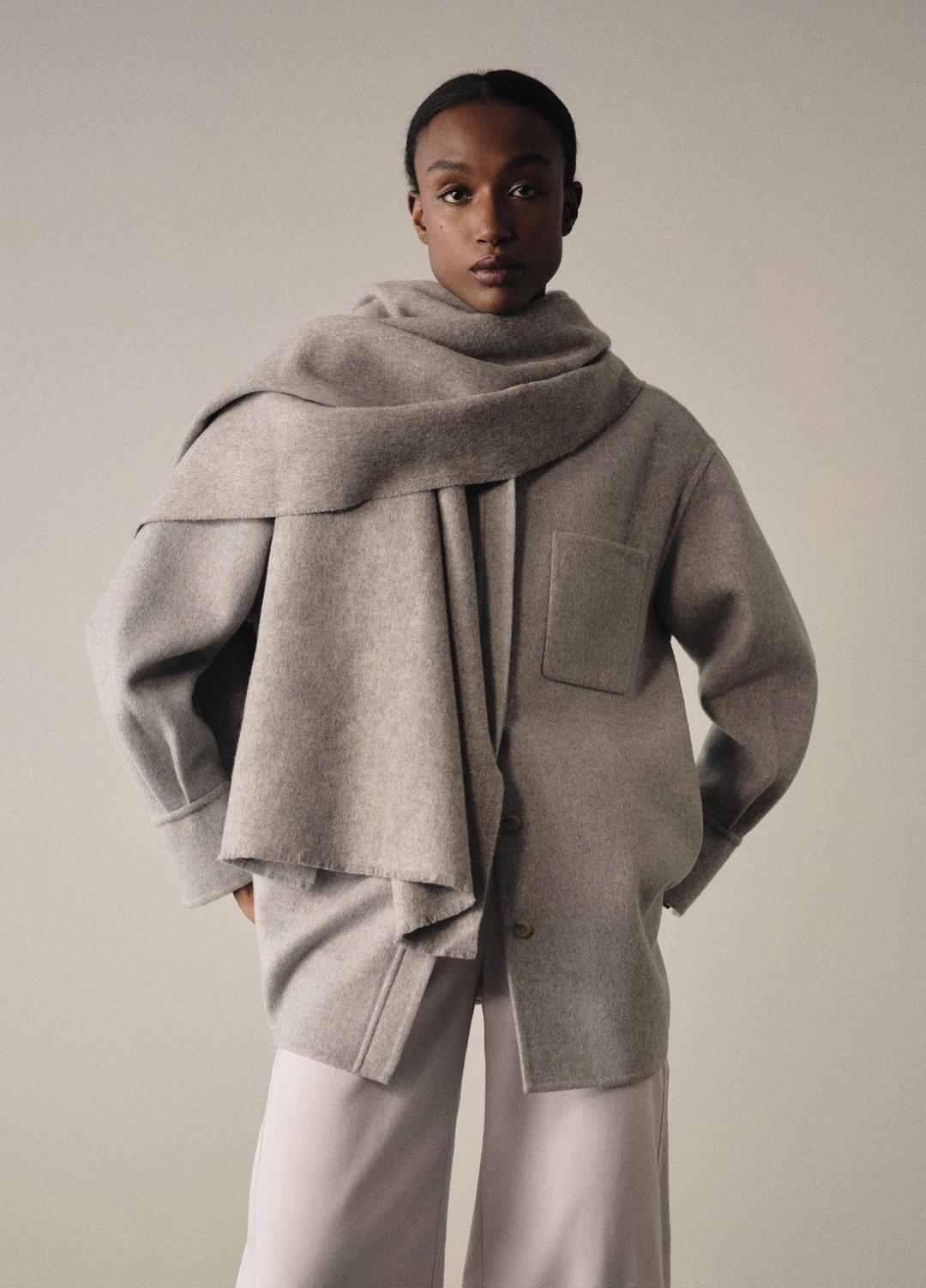 Double-Face Wool & Cashmere-Blend Shirt Jacket in Jackets | VINCE Women