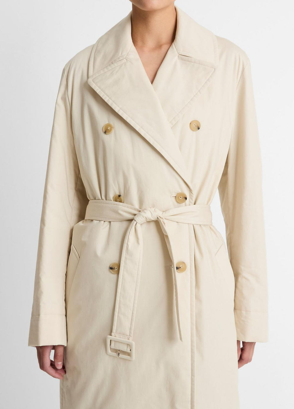 Padded Cotton Long Coat in Coats | VINCE Women