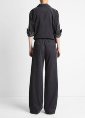 Cotton Corduroy Pull-On Pant in Wide Leg | VINCE Women