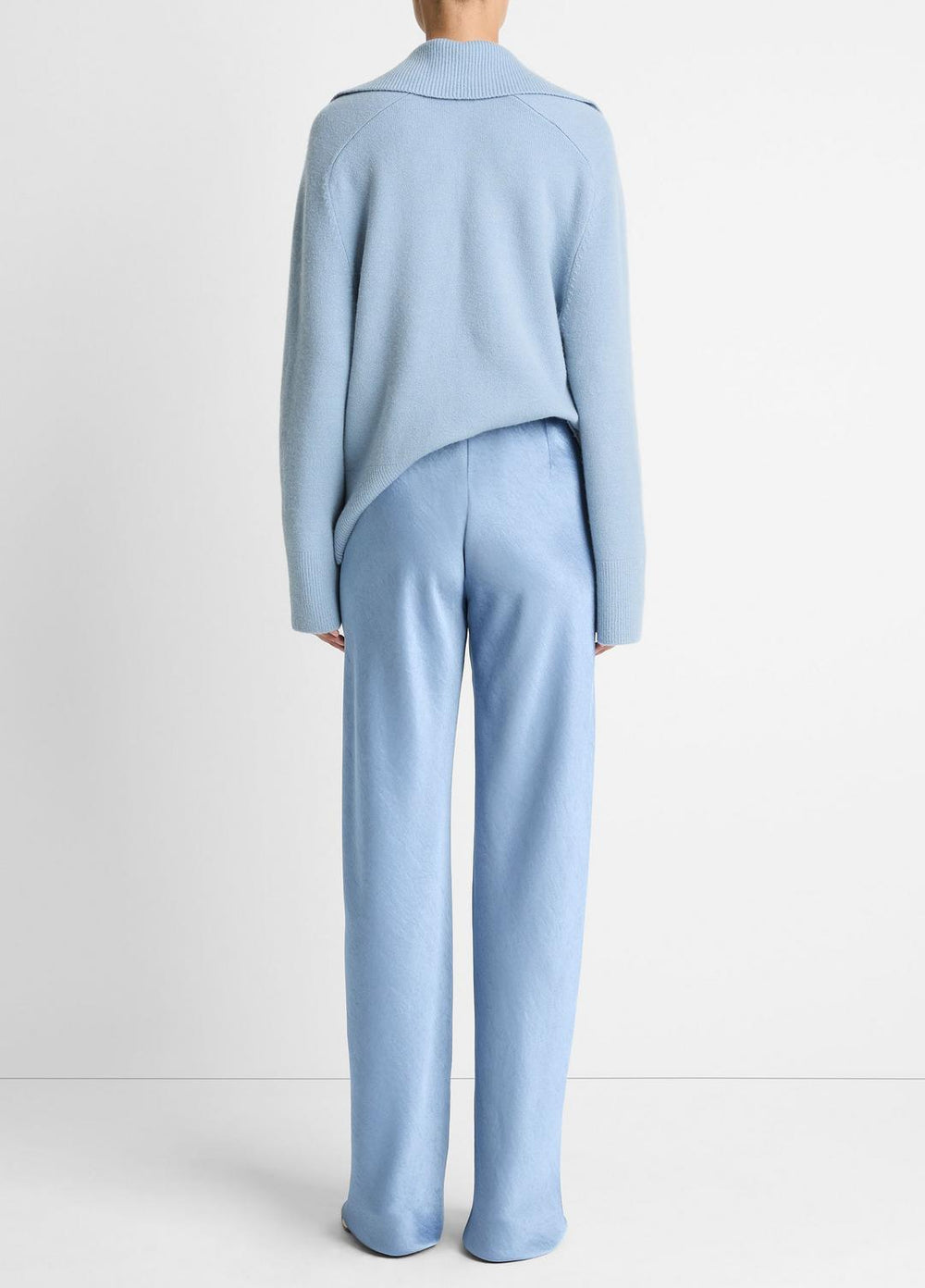 Colette High-Rise Fluid Satin Bias Pant in Trousers | VINCE Women
