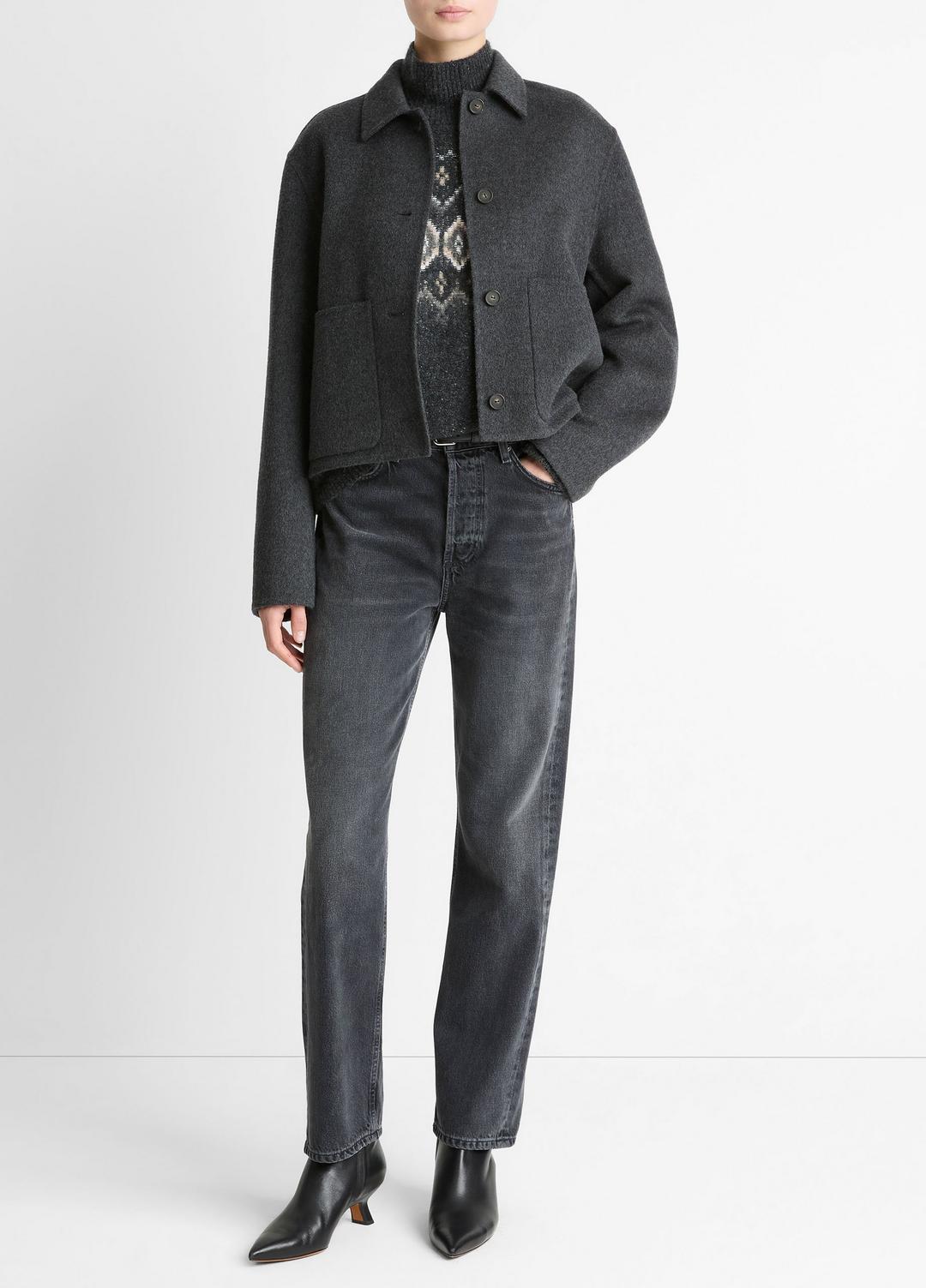 Wool & Cashmere-Blend Short Jacket in Jackets | VINCE Women