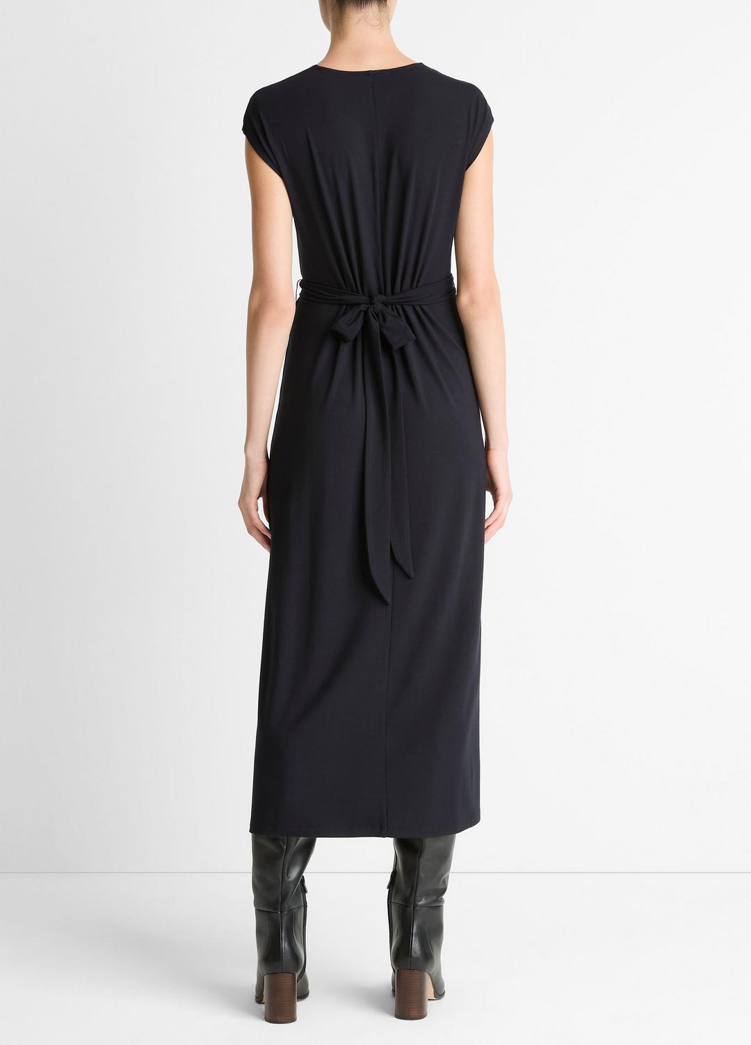 Jersey Wrap Midi Dress in Dresses | VINCE Women