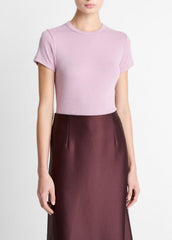 Pima Cotton-Blend '90s Shrunken T-Shirt in Short Sleeve | VINCE Women