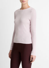 Ribbed Pima Cotton Long-Sleeve T-Shirt in Long Sleeve | VINCE Women
