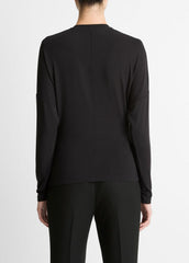 Fixed-Drape Long-Sleeve T-Shirt in Long Sleeve | VINCE Women