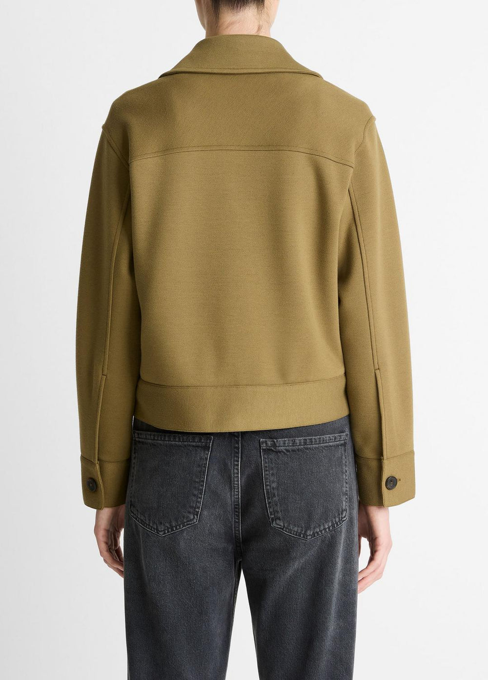 Double-Face Cropped Jacket in Jackets | VINCE Women