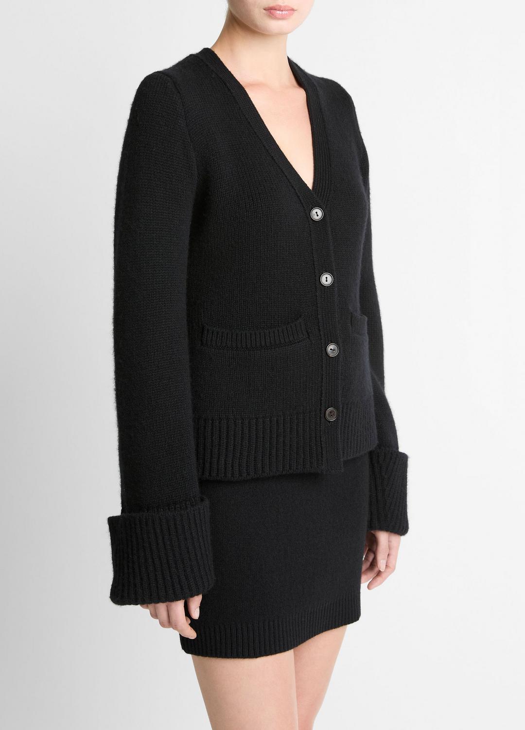 Double-Face Wool & Cashmere-Blend Cardigan in Cardigans | VINCE Women