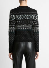 Fair Isle Plush Cashmere Sweater in Crew Neck | VINCE Women