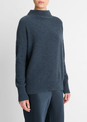 Plush Cashmere Funnel-Neck Sweater in Turtleneck | VINCE Women