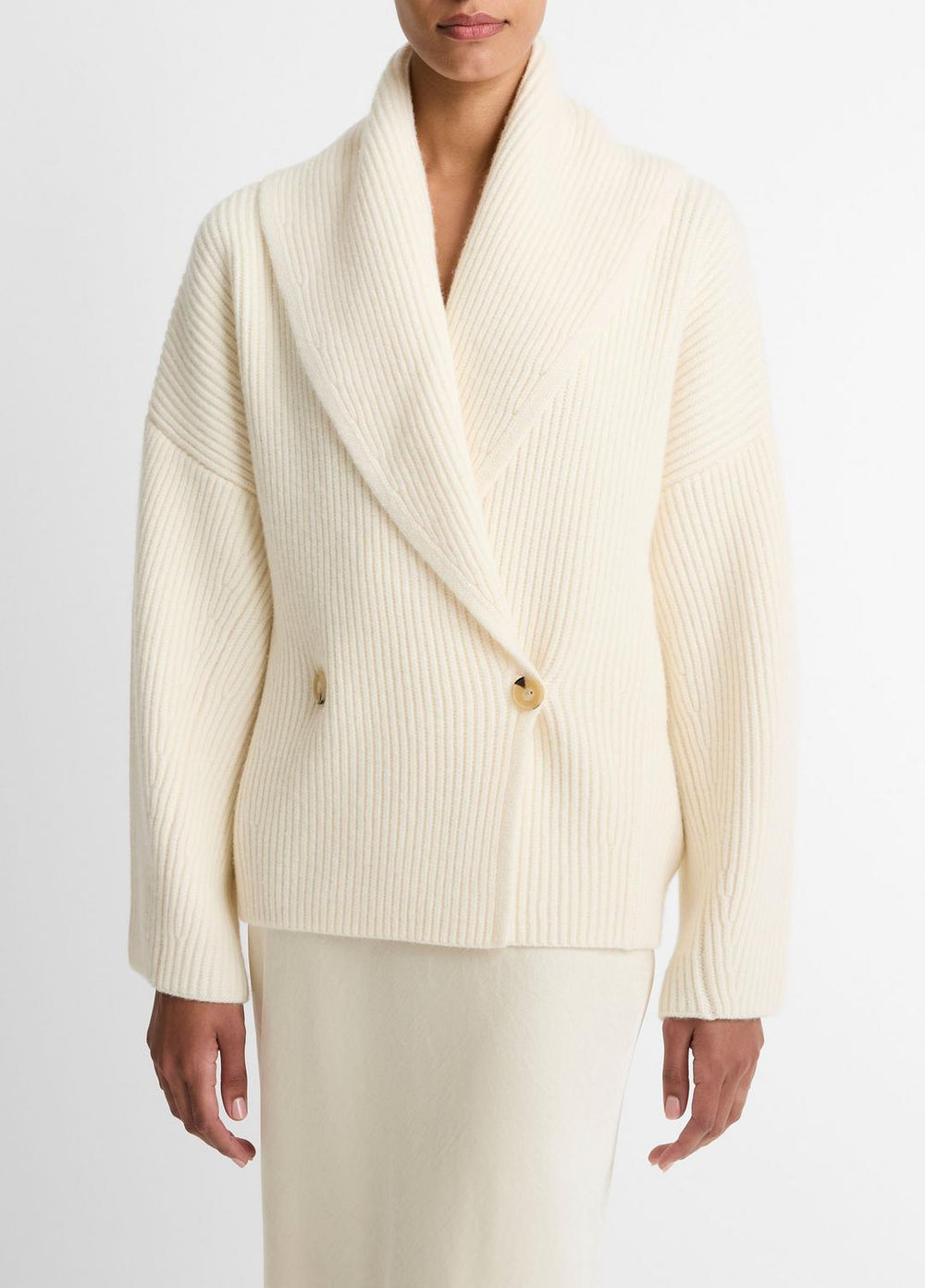 Wool-Blend Draped Sweater Coat in Sweaters | VINCE Women