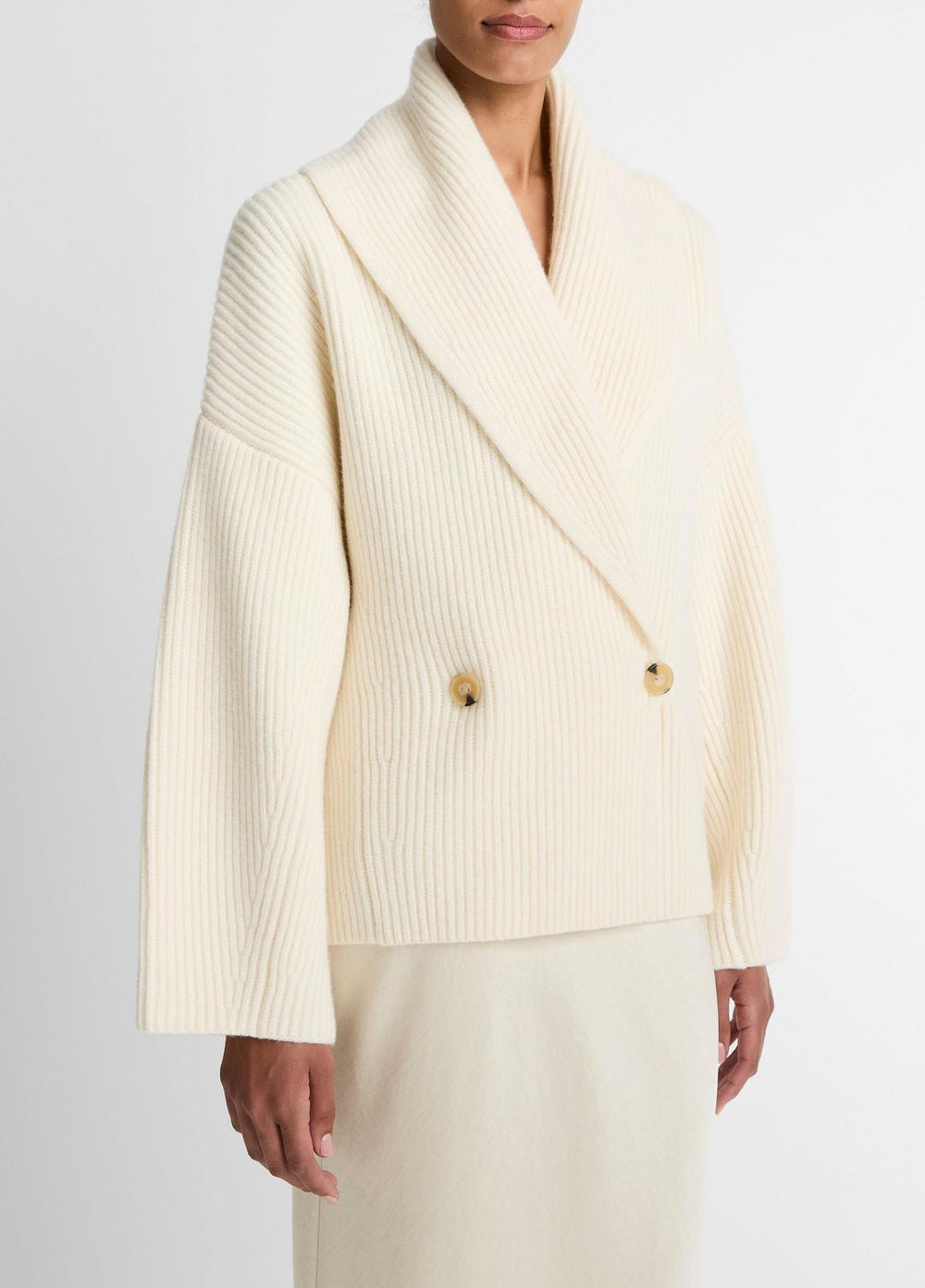 Wool-Blend Draped Sweater Coat in Sweaters | VINCE Women