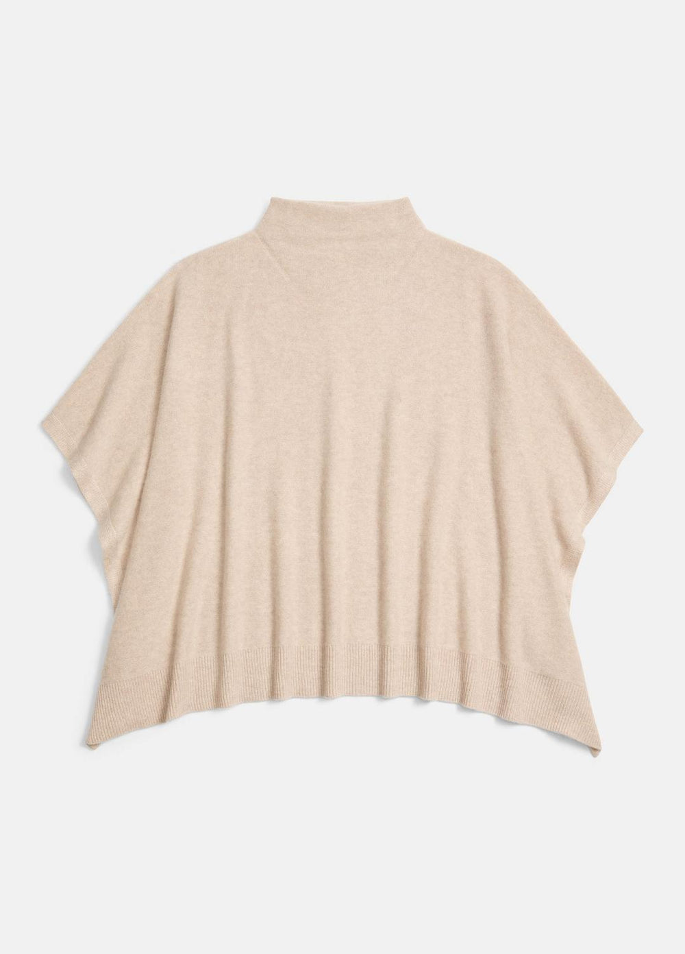 Merino Wool-Cashmere Funnel-Neck Poncho in Accessories | VINCE Women