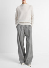 Plush Cashmere Funnel-Neck Sweater in Turtleneck | VINCE Women