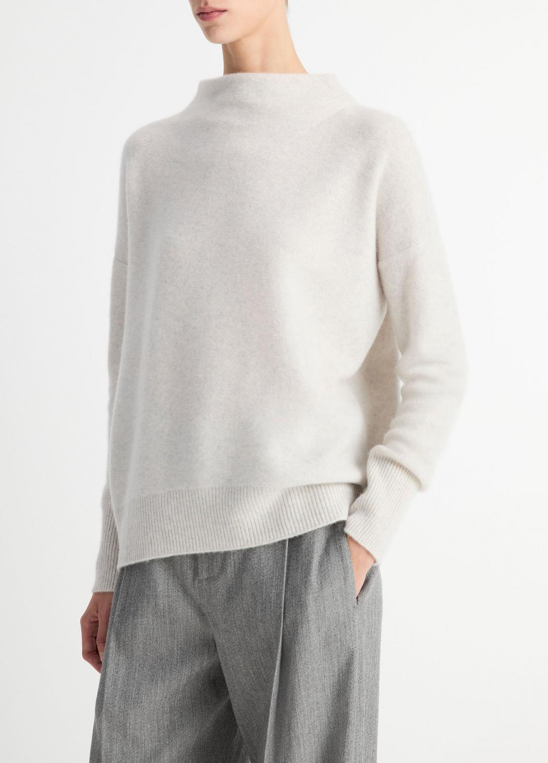 Plush Cashmere Funnel-Neck Sweater in Turtleneck | VINCE Women