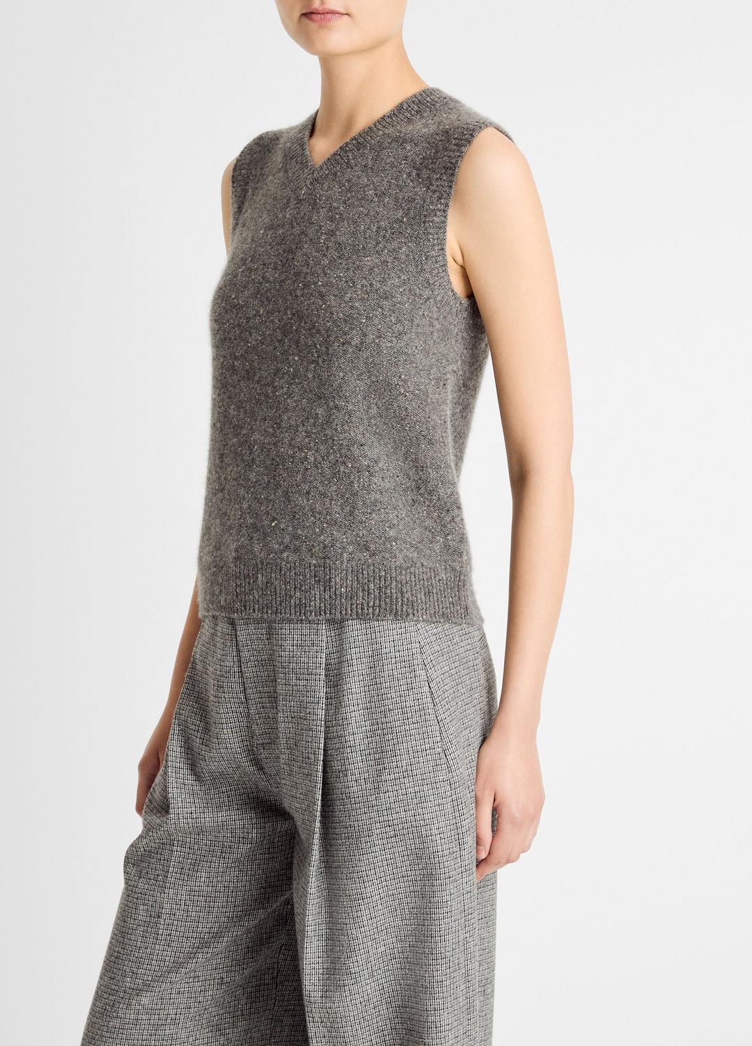 Donegal Plush Cashmere Sweater Vest in V-Neck | VINCE Women