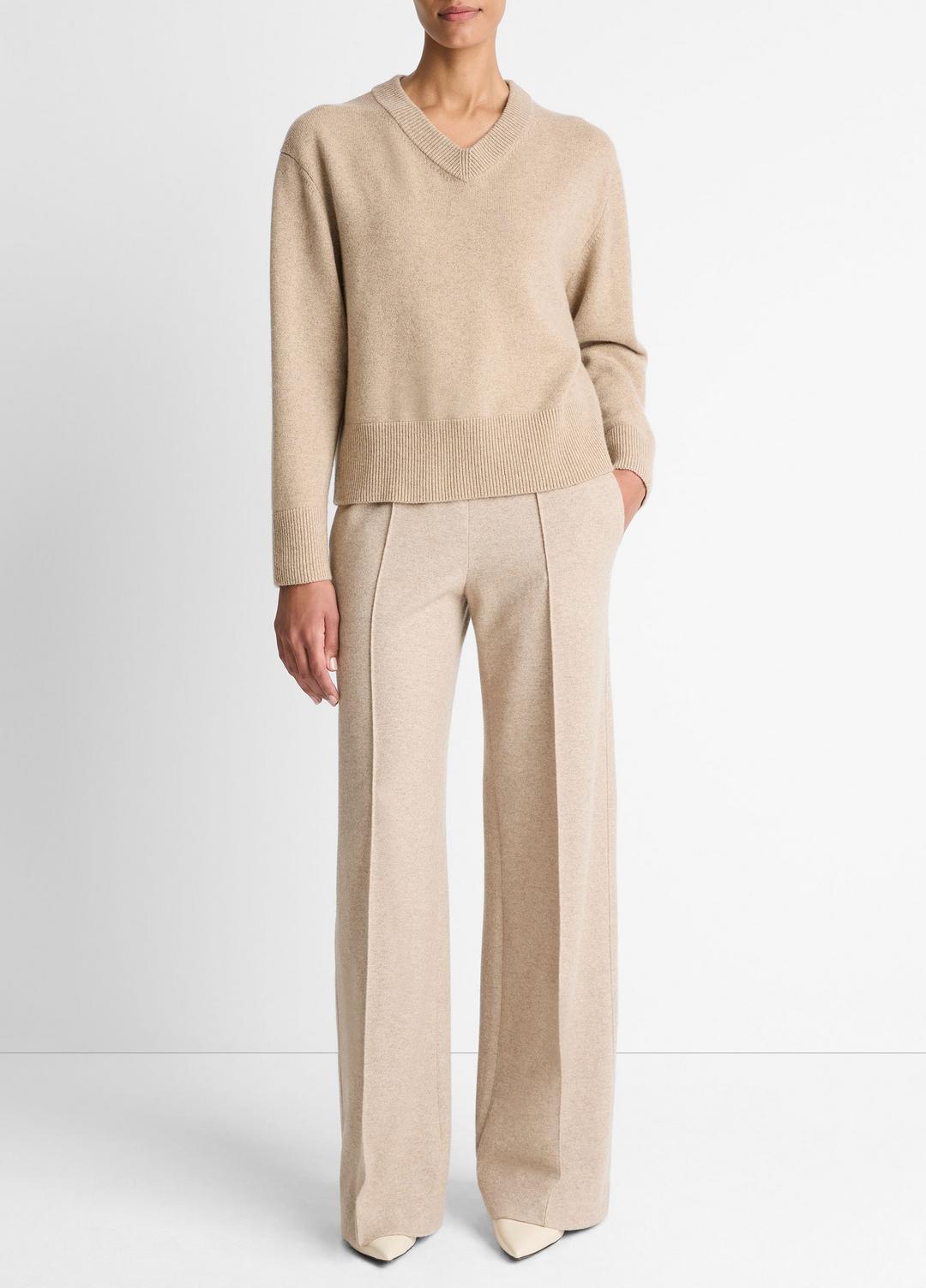 Wool-Cashmere V-Neck Sweater in V-Neck | VINCE Women