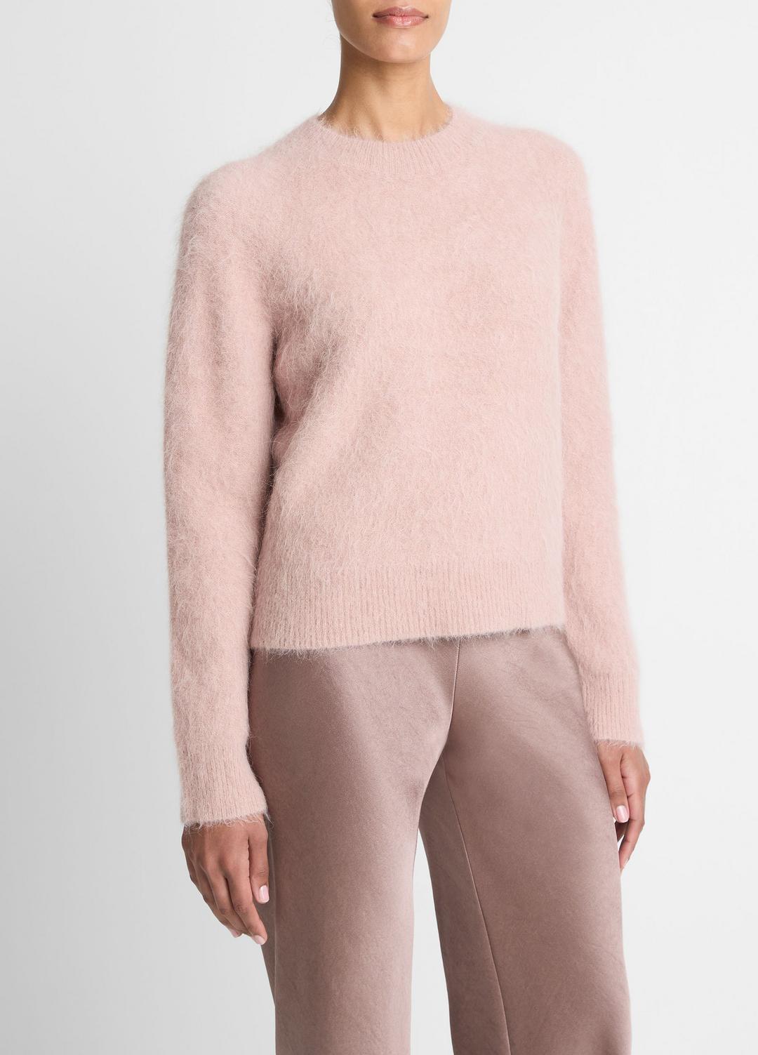 Brushed Alpaca-Blend Crew Neck Sweater in Crew Neck | VINCE Women