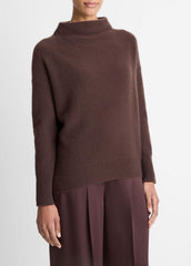 Plush Cashmere Funnel-Neck Sweater in Turtleneck | VINCE Women
