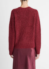 Brushed Alpaca-Blend Crew Neck Sweater in Crew Neck | VINCE Women