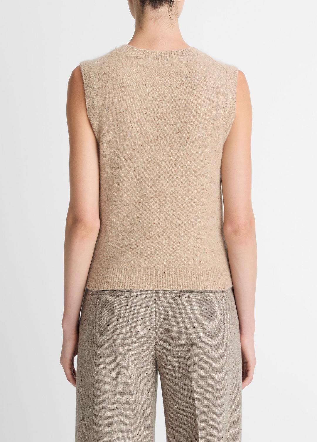 Donegal Plush Cashmere Sweater Vest in V-Neck | VINCE Women