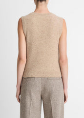 Donegal Plush Cashmere Sweater Vest in V-Neck | VINCE Women