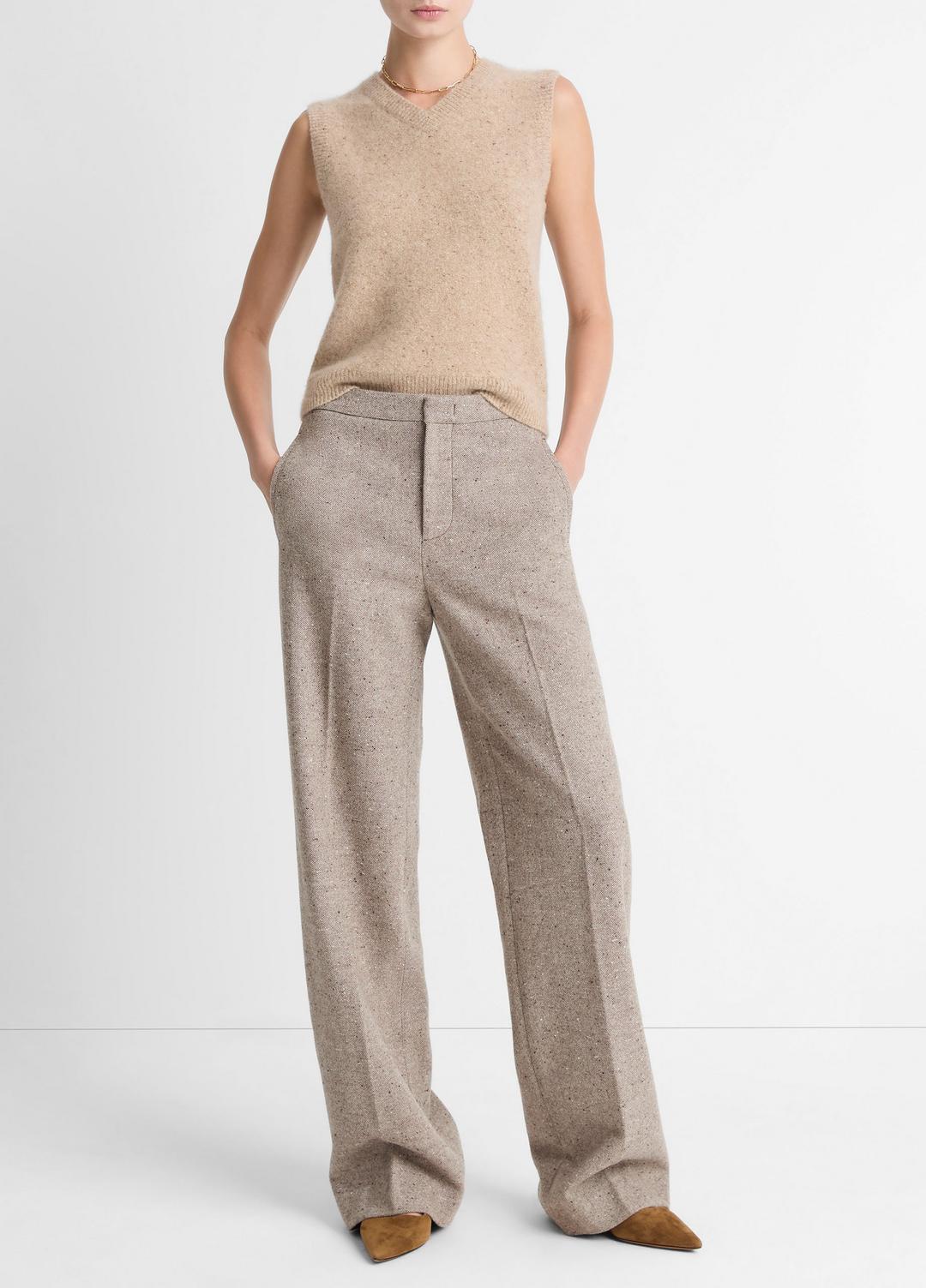 Donegal Plush Cashmere Sweater Vest in V-Neck | VINCE Women