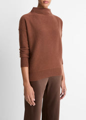 Plush Cashmere Funnel-Neck Sweater in Turtleneck | VINCE Women