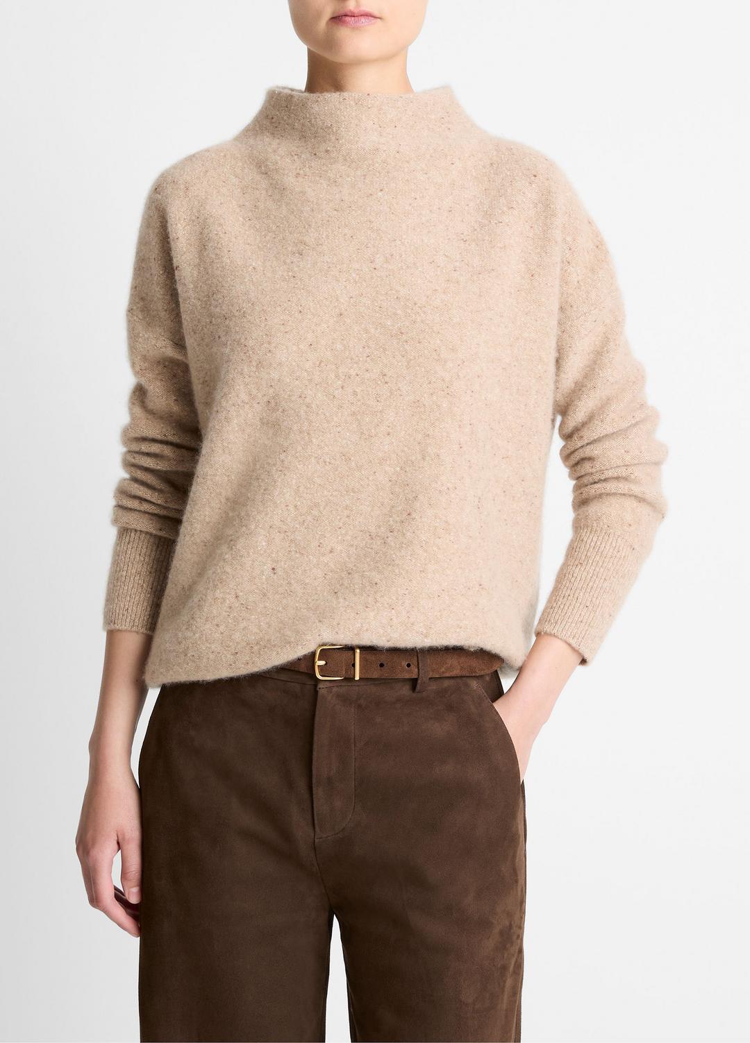 Donegal Cashmere Funnel-Neck Sweater in Turtleneck | VINCE Women