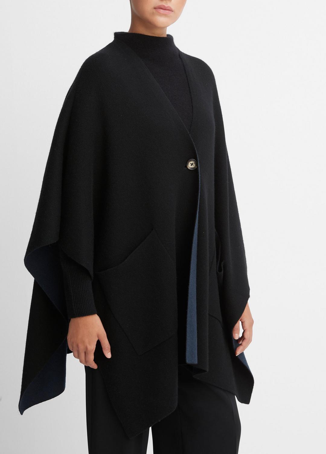 Wool and Cashmere Double-Face Cape in Sweaters | VINCE Women