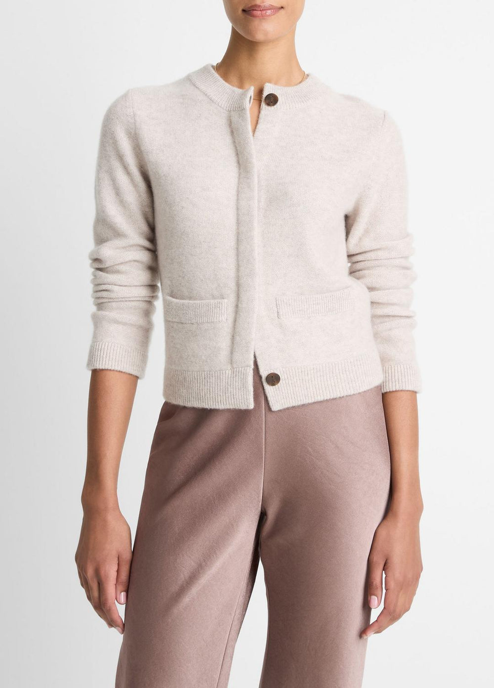 Plush Cashmere Shrunken Cardigan in Cardigans | VINCE Women