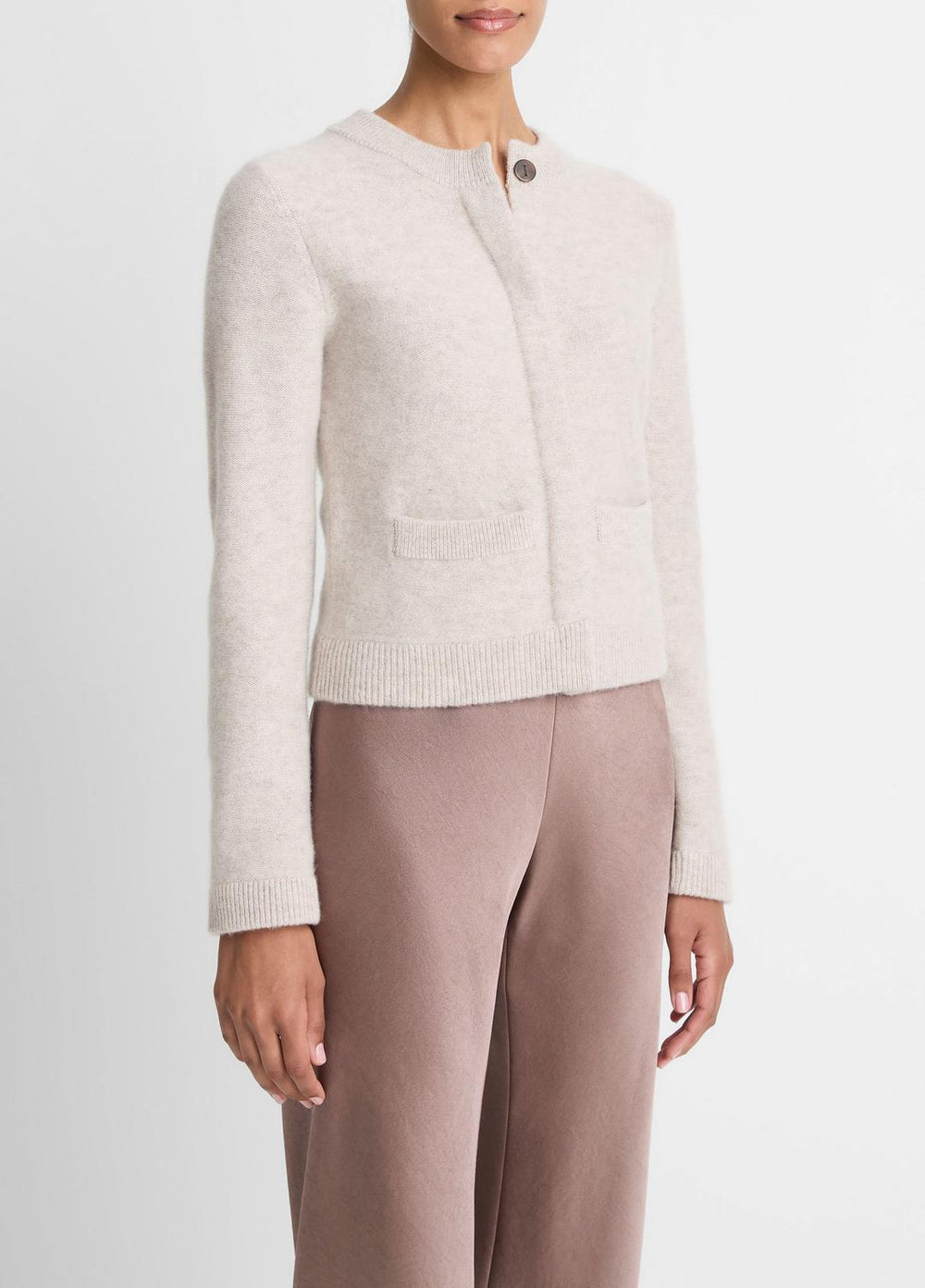 Plush Cashmere Shrunken Cardigan in Cardigans | VINCE Women