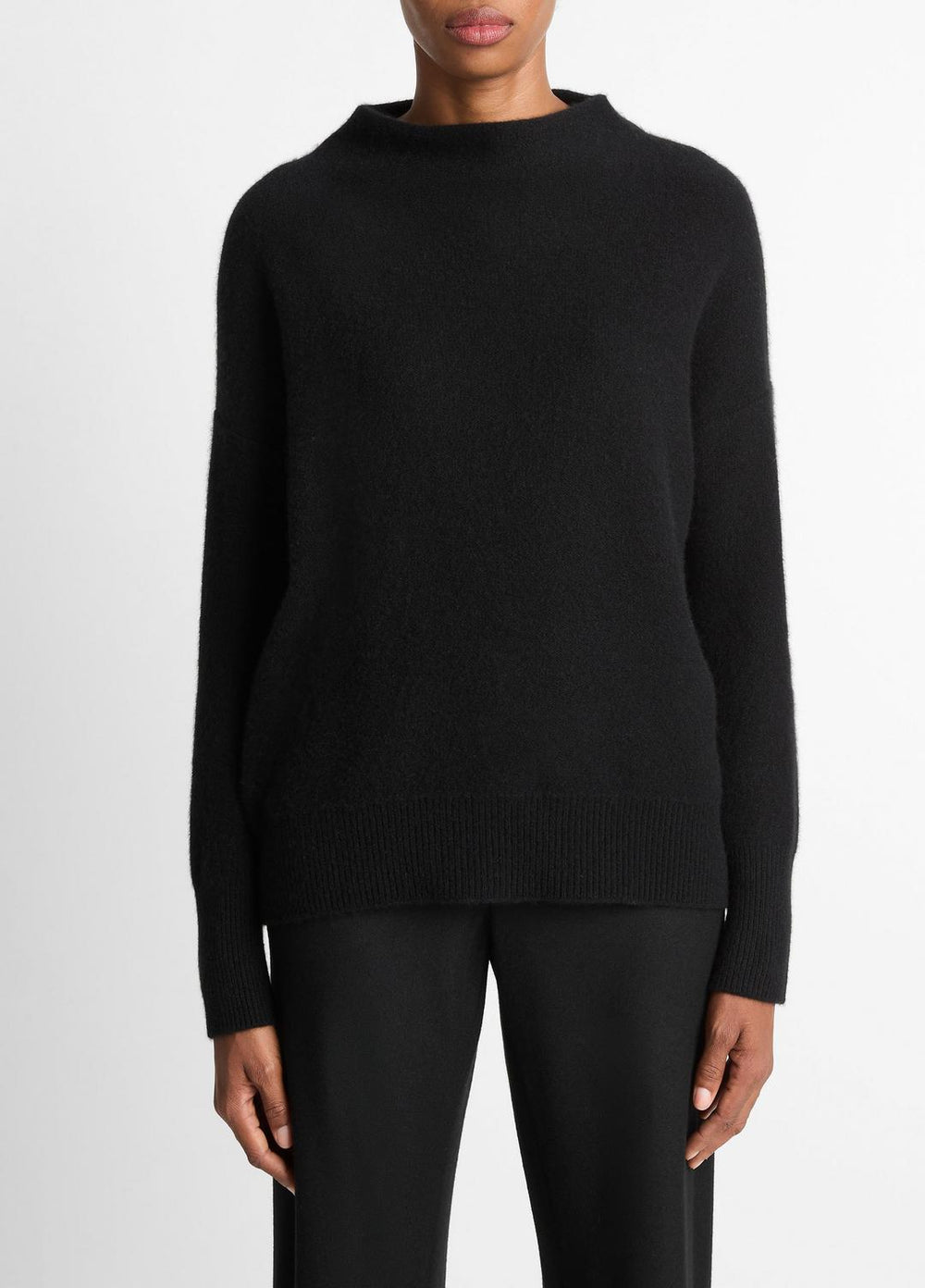 Plush Cashmere Funnel-Neck Sweater in Turtleneck | VINCE Women