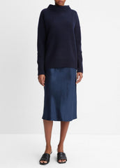 Plush Cashmere Funnel-Neck Sweater in Turtleneck | VINCE Women