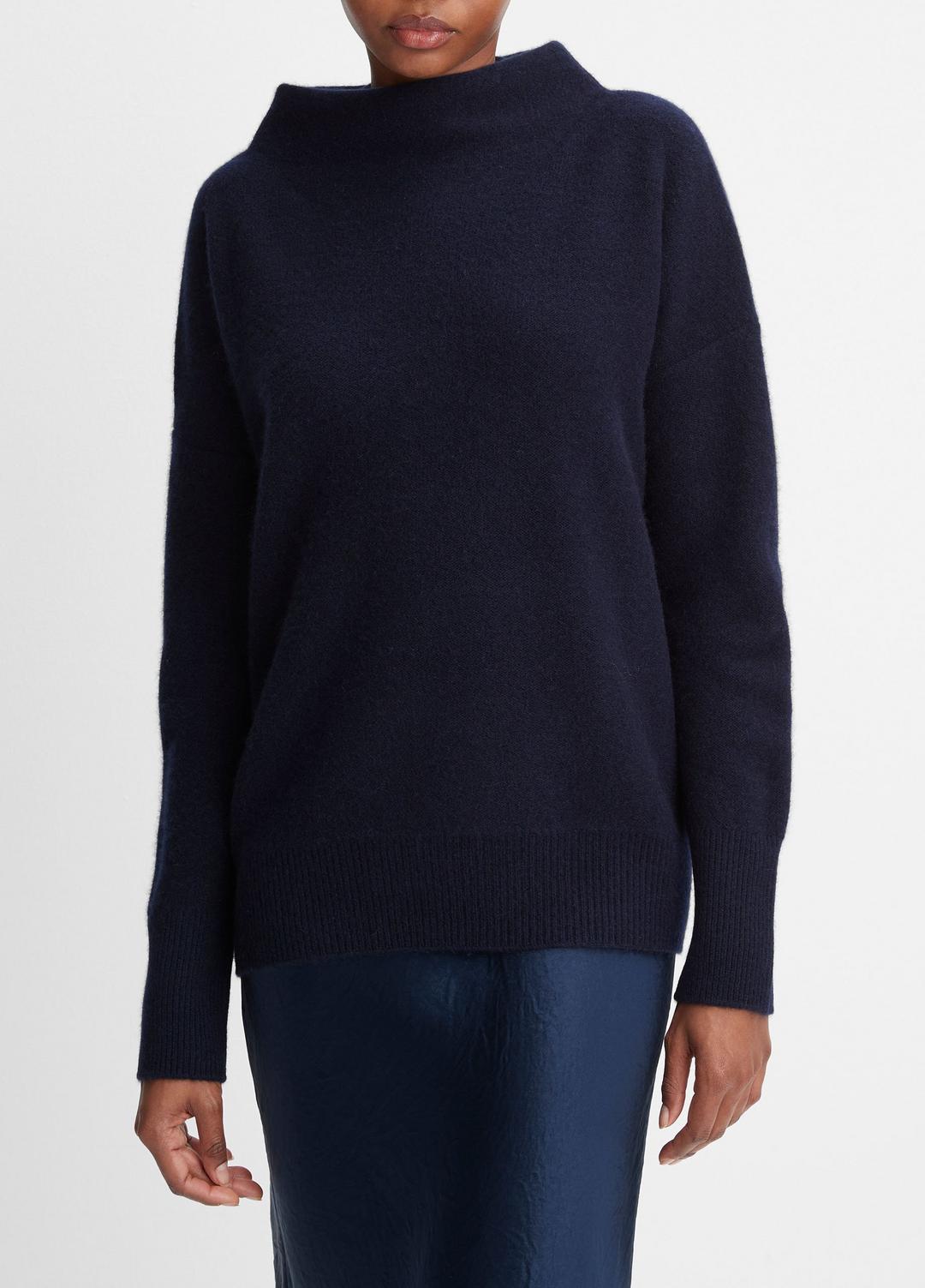 Plush Cashmere Funnel-Neck Sweater in Turtleneck | VINCE Women