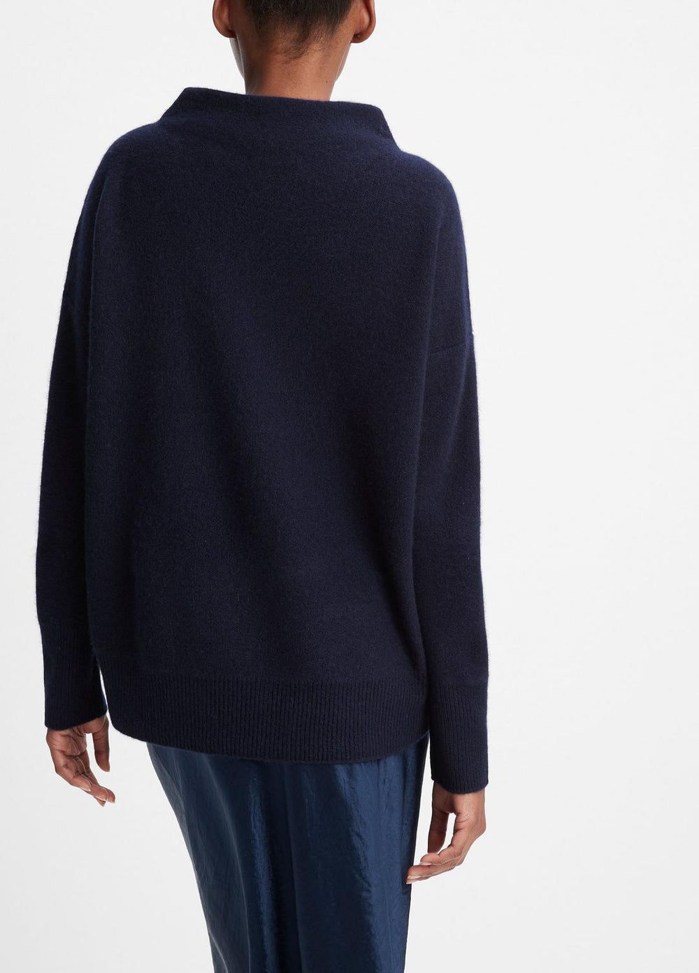 Plush Cashmere Funnel-Neck Sweater in Turtleneck | VINCE Women