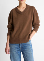 Wool-Cashmere V-Neck Sweater in V-Neck | VINCE Women