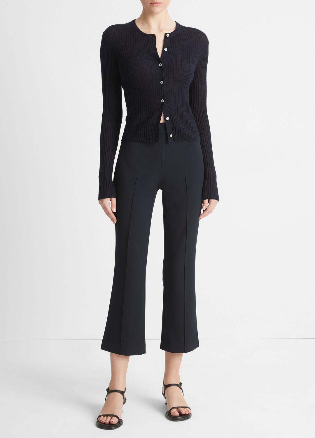 Ribbed Cashmere-Silk Cardigan in Cardigans | VINCE Women