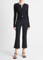 Ribbed Cashmere-Silk Cardigan in Cardigans | VINCE Women