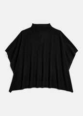 Merino Wool-Cashmere Funnel-Neck Poncho in Accessories | VINCE Women