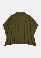 Merino Wool-Cashmere Funnel-Neck Poncho in Accessories | VINCE Women