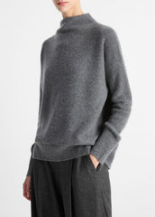 Plush Cashmere Funnel-Neck Sweater in Turtleneck | VINCE Women