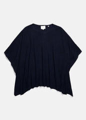 Reverse-Jersey Cashmere Boat-Neck Poncho in Sweaters | VINCE Women