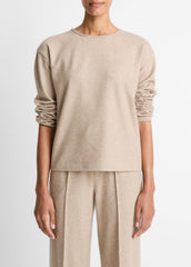 Italian Wool-Blend Lounge Pullover in Sweatshirts & Hoodies | VINCE Women
